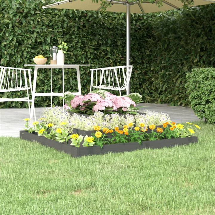 Odlingslåda Svart Massiv Furu