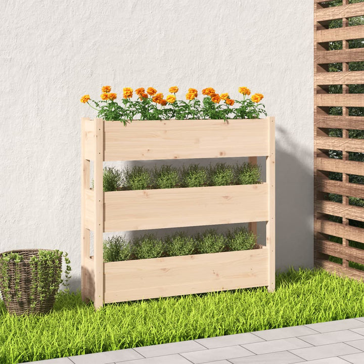 Odlingslåda 112X25X104,5 Cm Massiv Furu