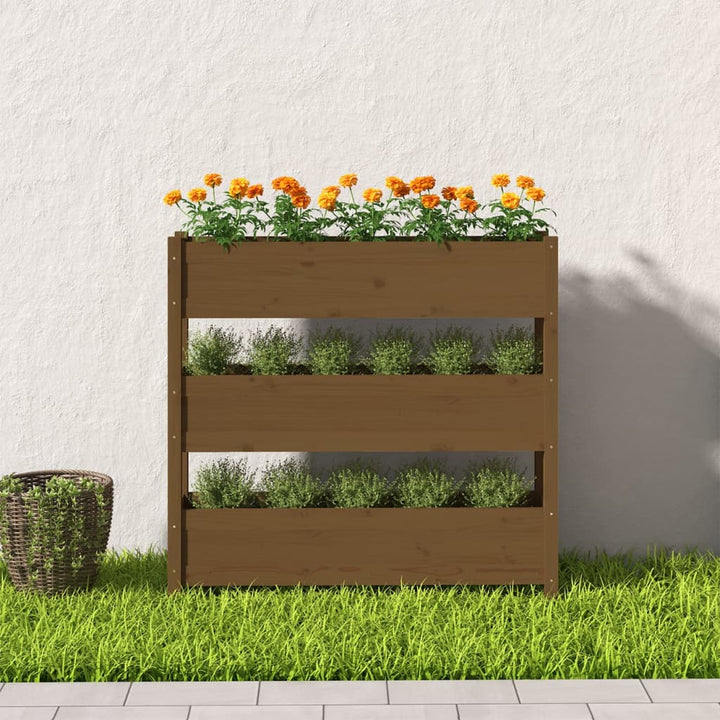 Odlingslåda 112X25X104,5 Cm Massiv Furu