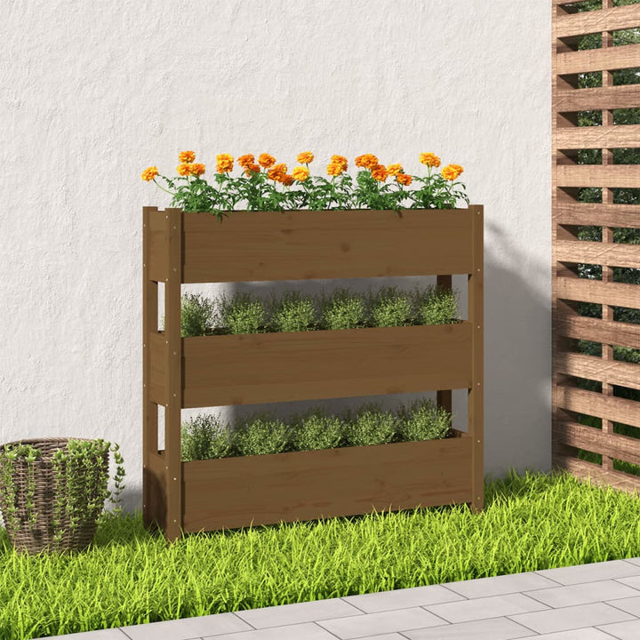 Odlingslåda 112X25X104,5 Cm Massiv Furu