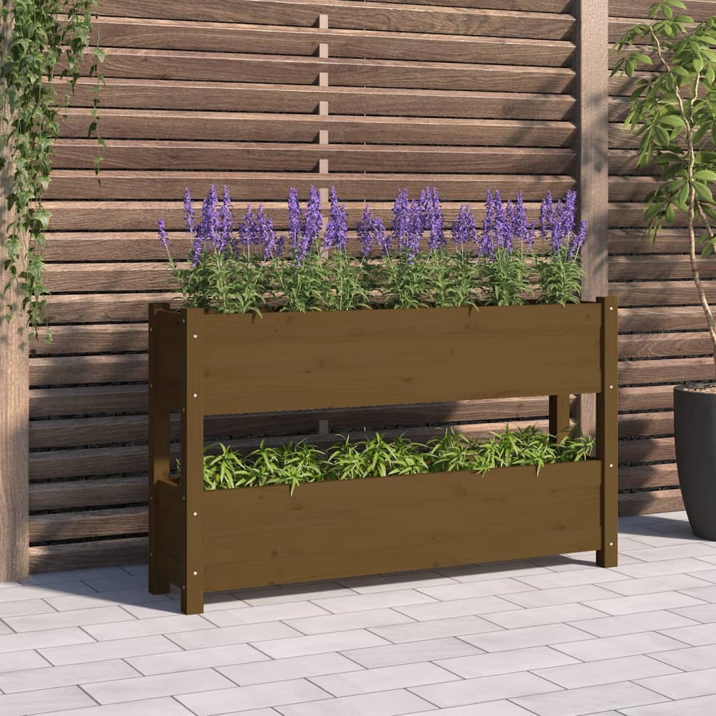 Odlingslåda 112X25X104,5 Cm Massiv Furu
