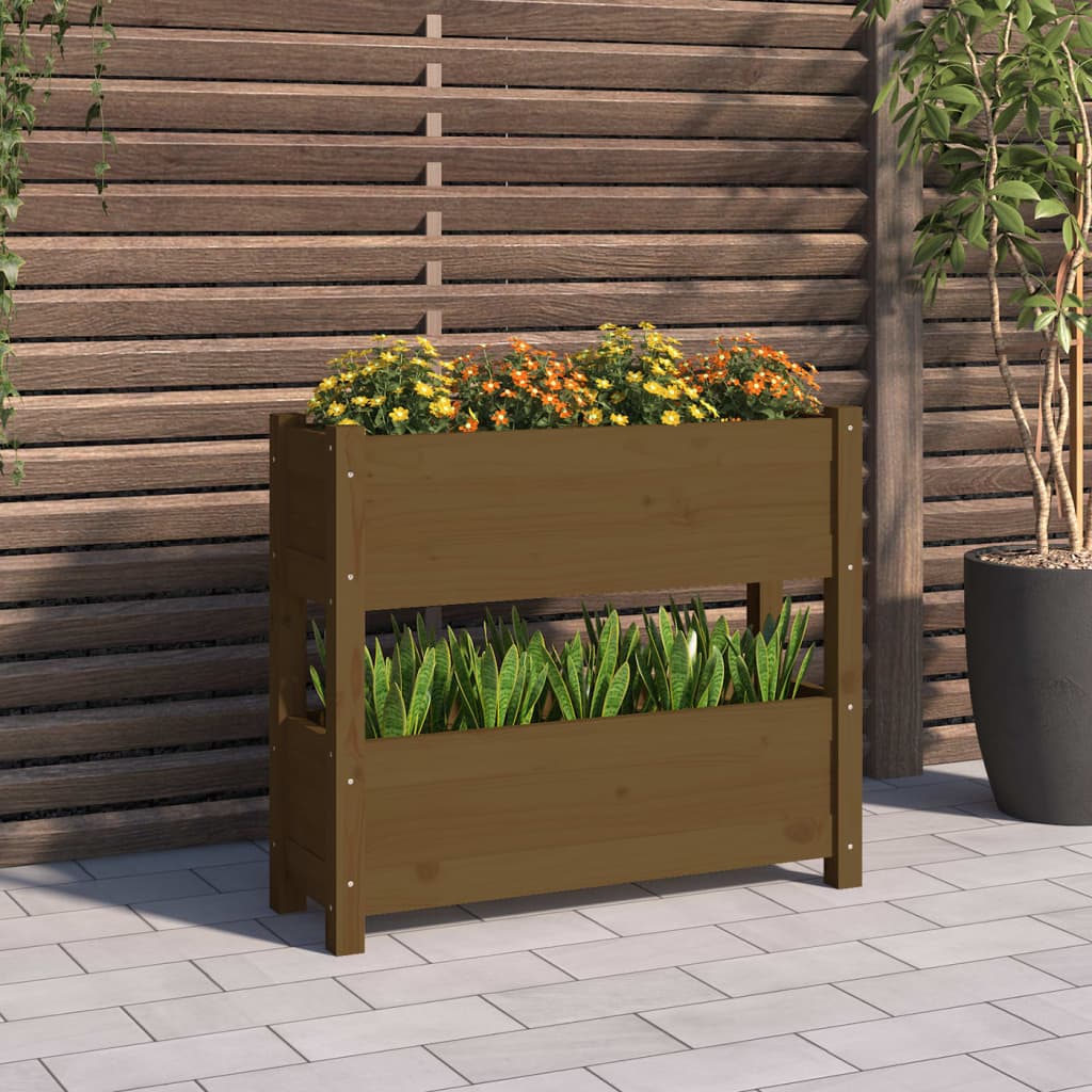 Odlingslåda 112X25X104,5 Cm Massiv Furu