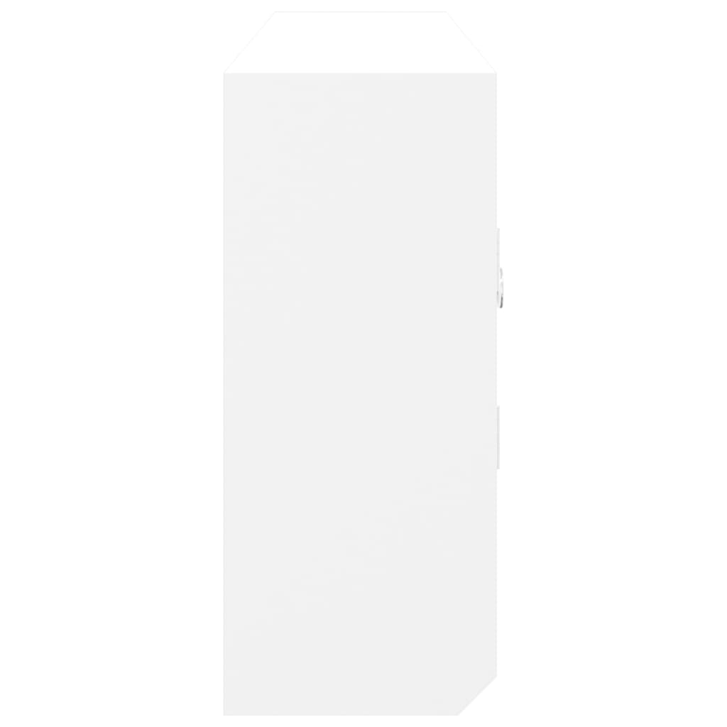 Nyckelskåp Vit 40X8,5X20 Cm Konstruerat Trä Och Stål