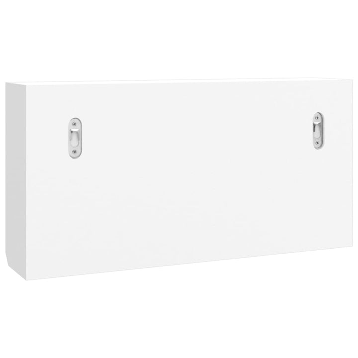 Nyckelskåp Vit 40X8,5X20 Cm Konstruerat Trä Och Stål