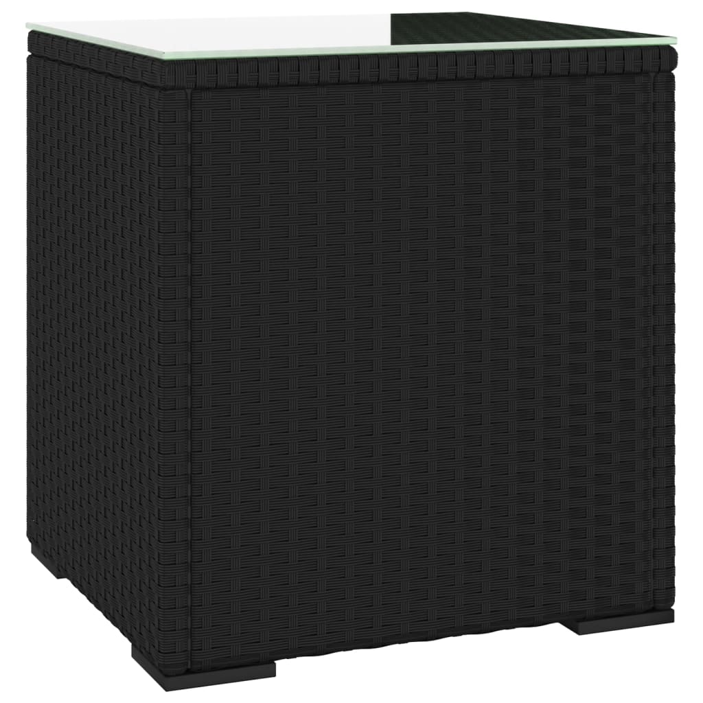 Sidobord 40X37X40,5 Cm Konstrotting Och Härdat Glas