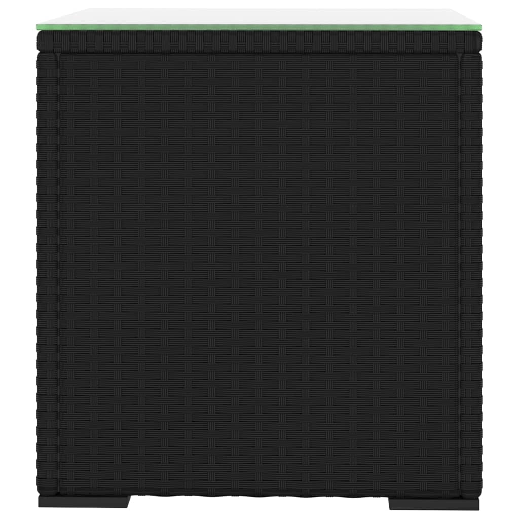 Sidobord 40X37X40,5 Cm Konstrotting Och Härdat Glas