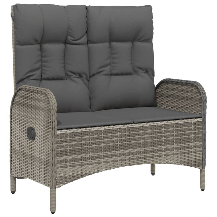 Justerbar Trädgårdsbänk Med Dynor 107 Cm Konstrotting