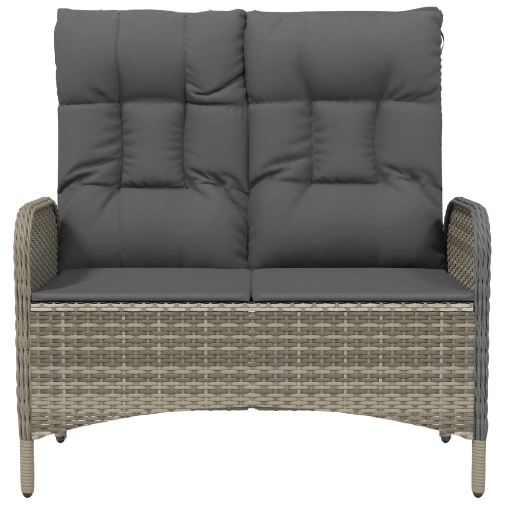 Justerbar Trädgårdsbänk Med Dynor 107 Cm Konstrotting