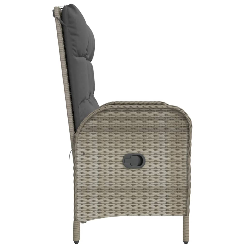 Justerbar Trädgårdsbänk Med Dynor 107 Cm Konstrotting