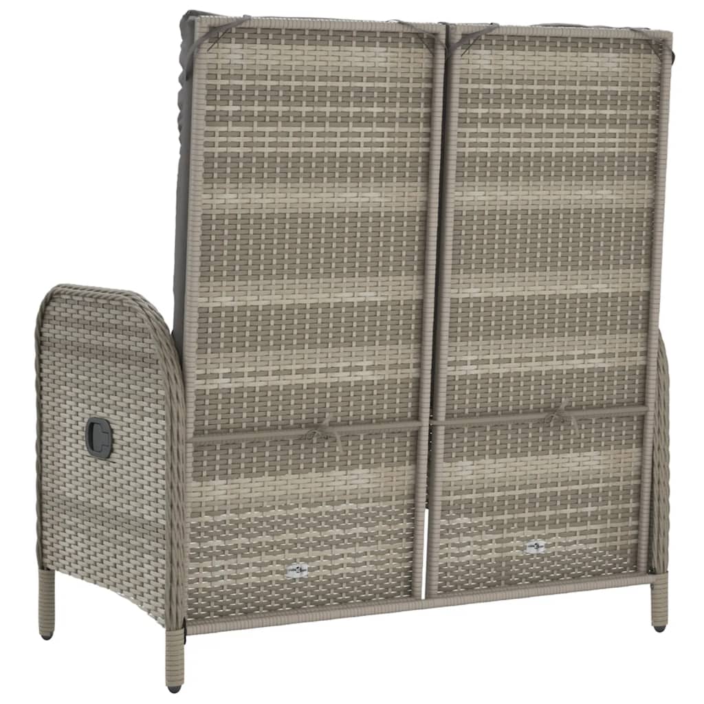 Justerbar Trädgårdsbänk Med Dynor 107 Cm Konstrotting
