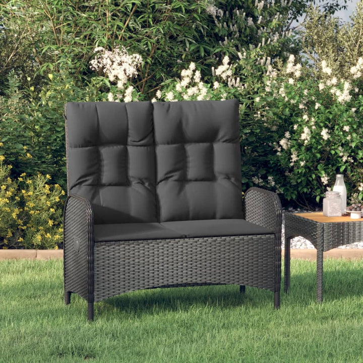 Justerbar Trädgårdsbänk Med Dynor 107 Cm Konstrotting