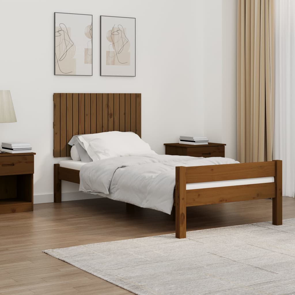 Väggmonterad Huvudgavel 82,5X3X60 Cm Massiv Furu