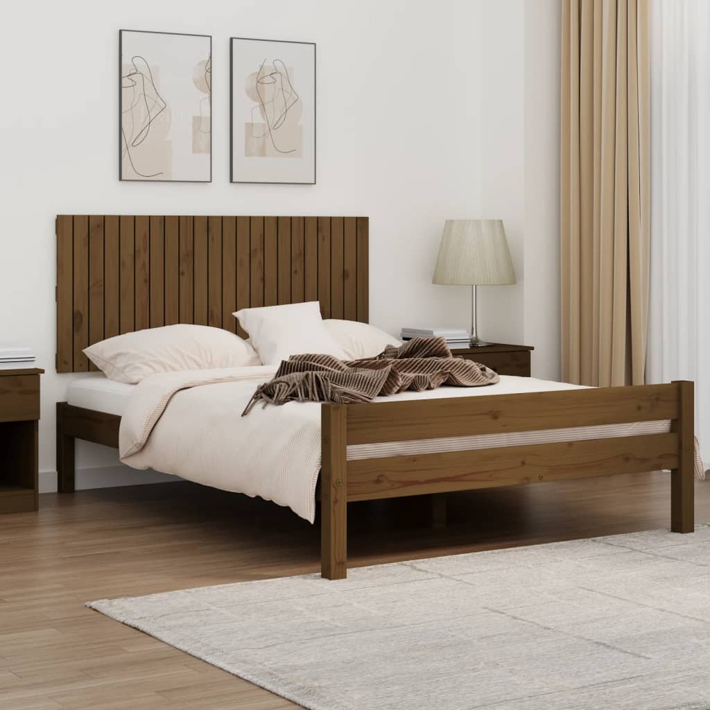 Väggmonterad Huvudgavel 82,5X3X60 Cm Massiv Furu
