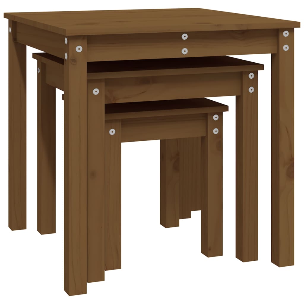 Satsbord 3 St Massiv Furu