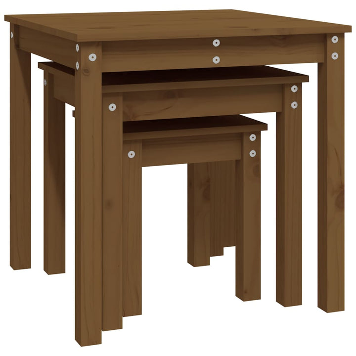 Satsbord 3 St Massiv Furu