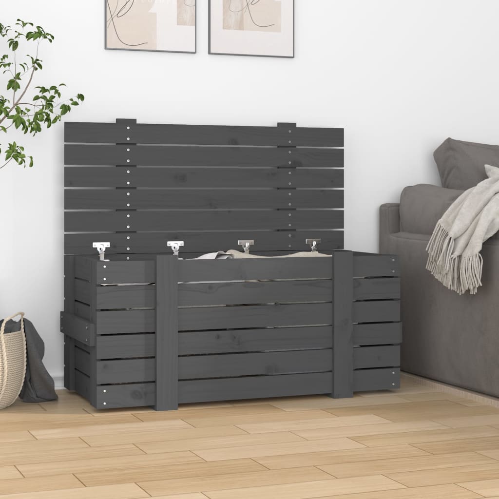 Förvaringslåda 91X40,5X42 Cm Massiv Furu