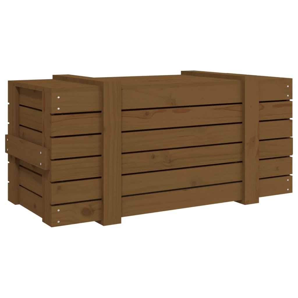 Förvaringslåda 91X40,5X42 Cm Massiv Furu