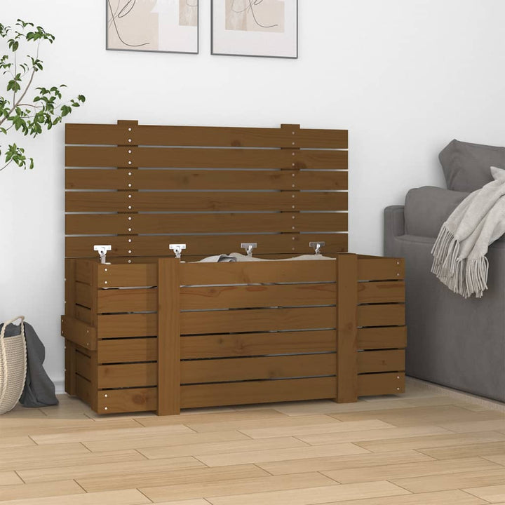 Förvaringslåda 91X40,5X42 Cm Massiv Furu