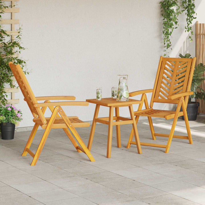 Trädgårdsmöbelset 3 Pcs Brun Massivt Akaciaträ