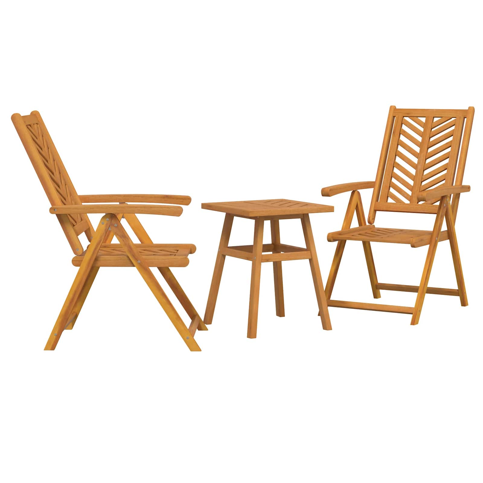 Trädgårdsmöbelset 3 Pcs Brun Massivt Akaciaträ