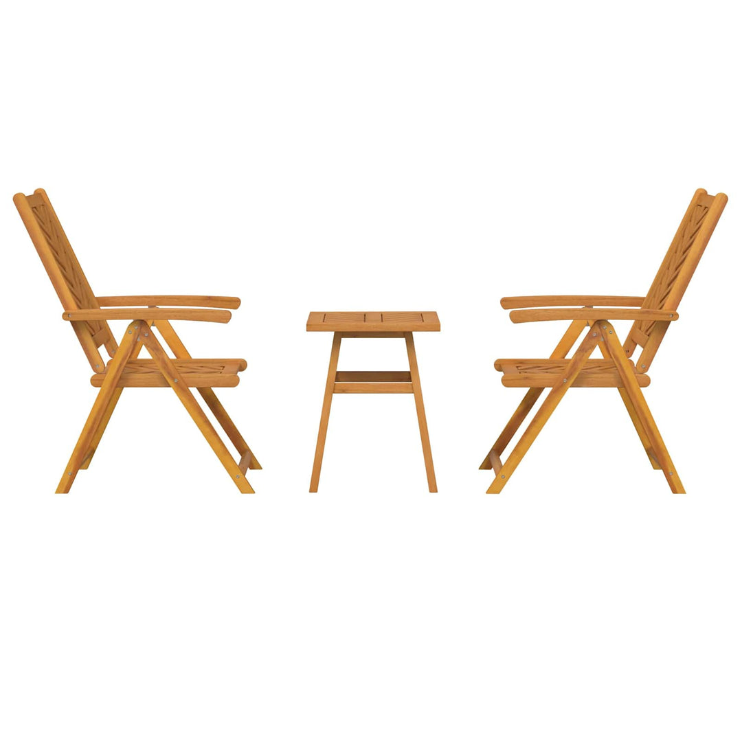 Trädgårdsmöbelset 3 Pcs Brun Massivt Akaciaträ