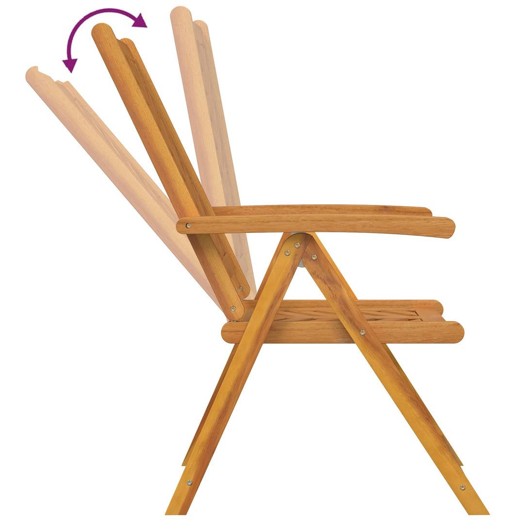 Trädgårdsmöbelset 3 Pcs Brun Massivt Akaciaträ