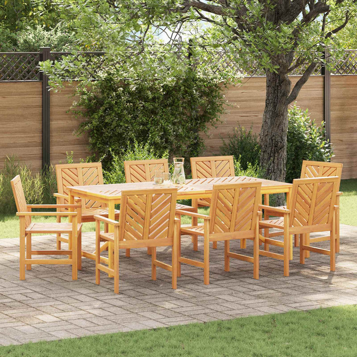 Matstol 8 Pcs Naturfärg 62,5 X 59 X 89 Cm Massivt Akaciaträ