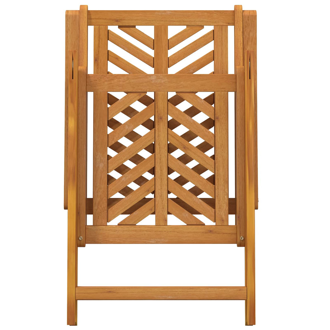 Trädgård Stol 8 Pcs Brun 57 X 72 X 109 Cm Massivt Akaciaträ
