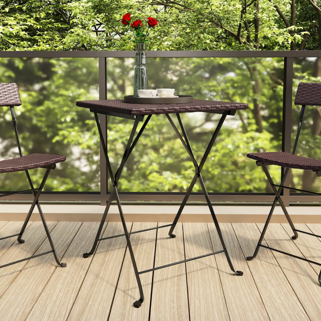 Hopfällbart Cafébord 55X54X71 Cm Konstrotting