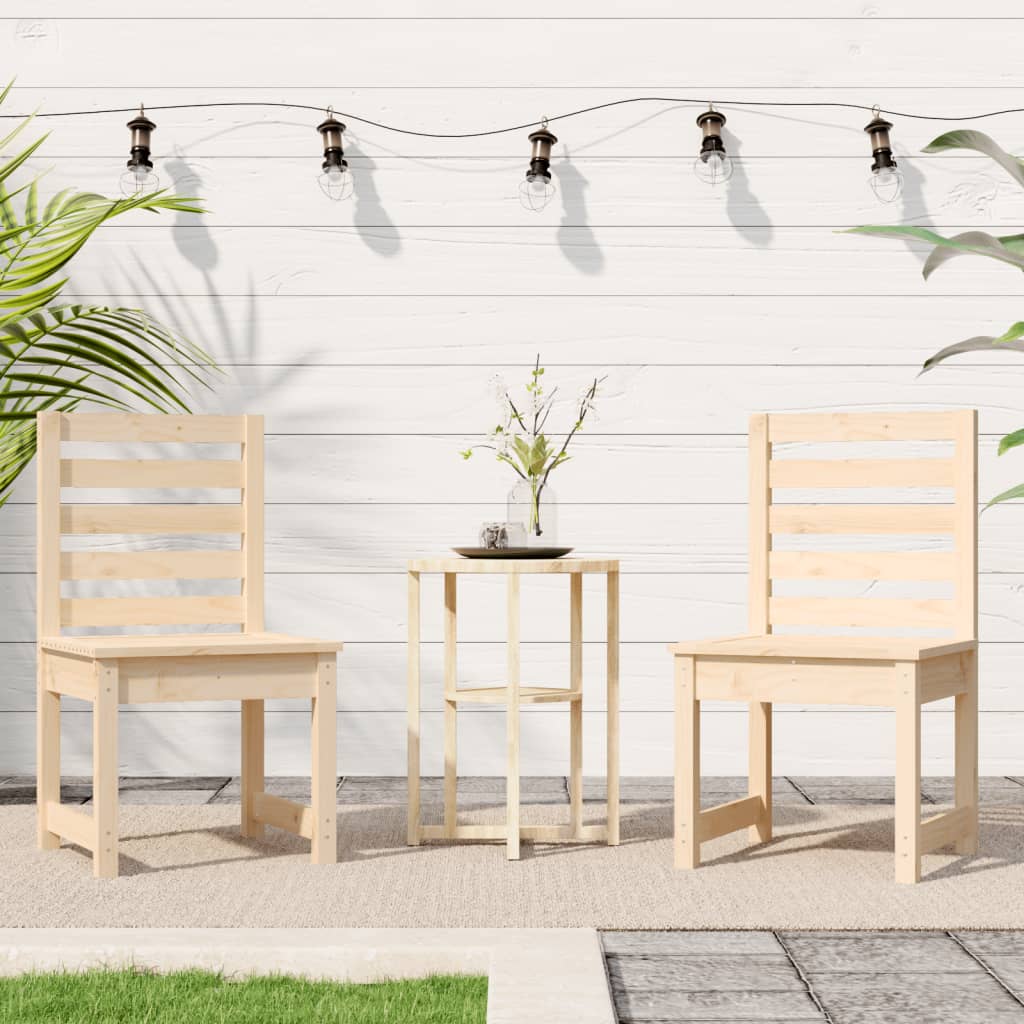 Trädgårdsstolar 2 St 50X48X91,5 Cm Massiv Furu