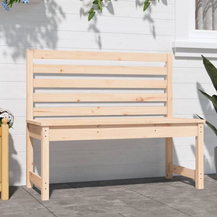 Trädgårdsbänk 109 Cm Massiv Furu