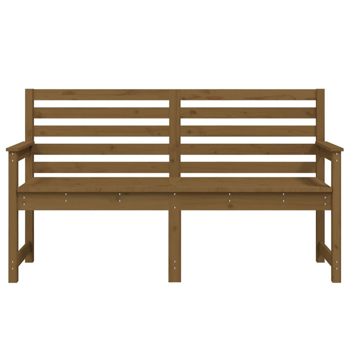 Trädgårdsbänk Honungsbrun 159,5X48X91,5 Cm Massiv Furu