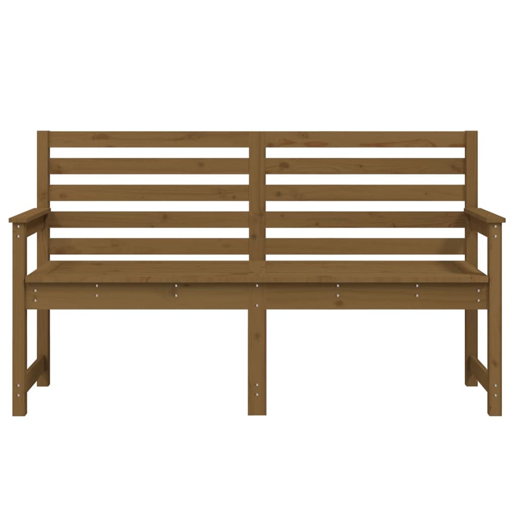 Trädgårdsbänk Honungsbrun 159,5X48X91,5 Cm Massiv Furu