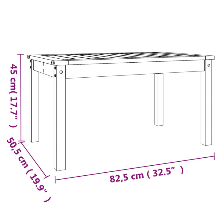 Trädgårdsbord 82,5X50,5X45 Cm Massiv Furu