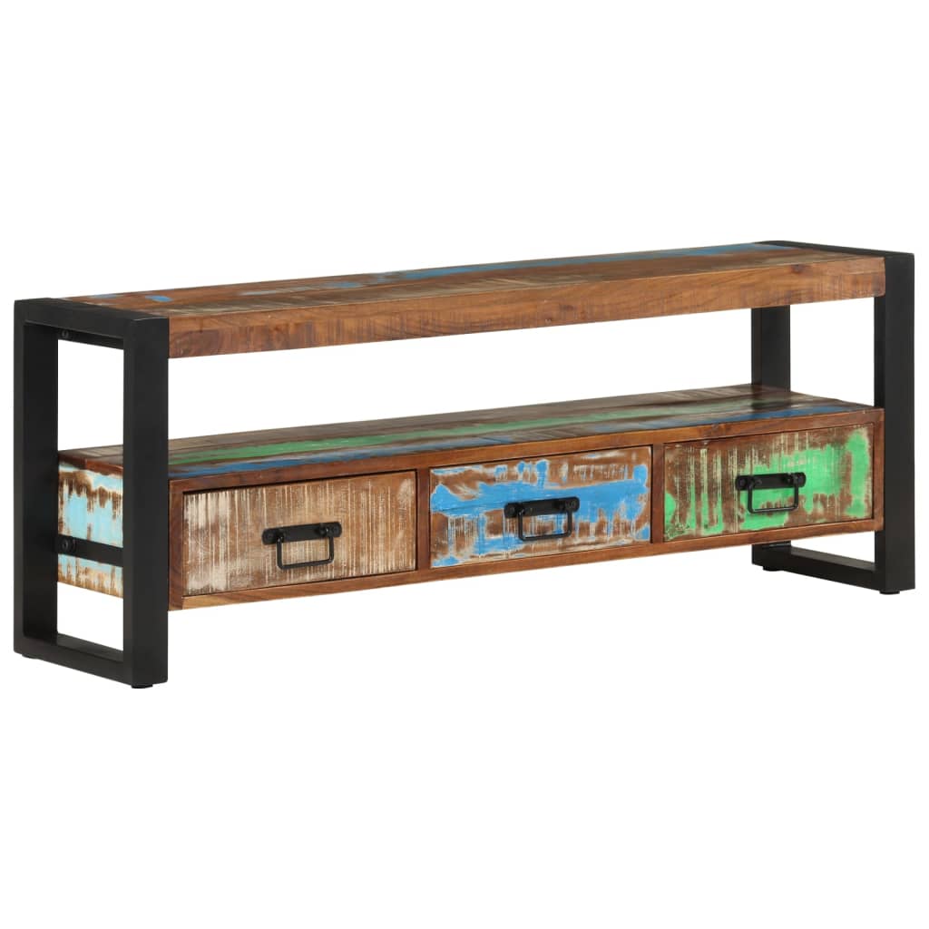 Tv-Bänk 120X30X45 Cm Massivt Återvunnet Trä