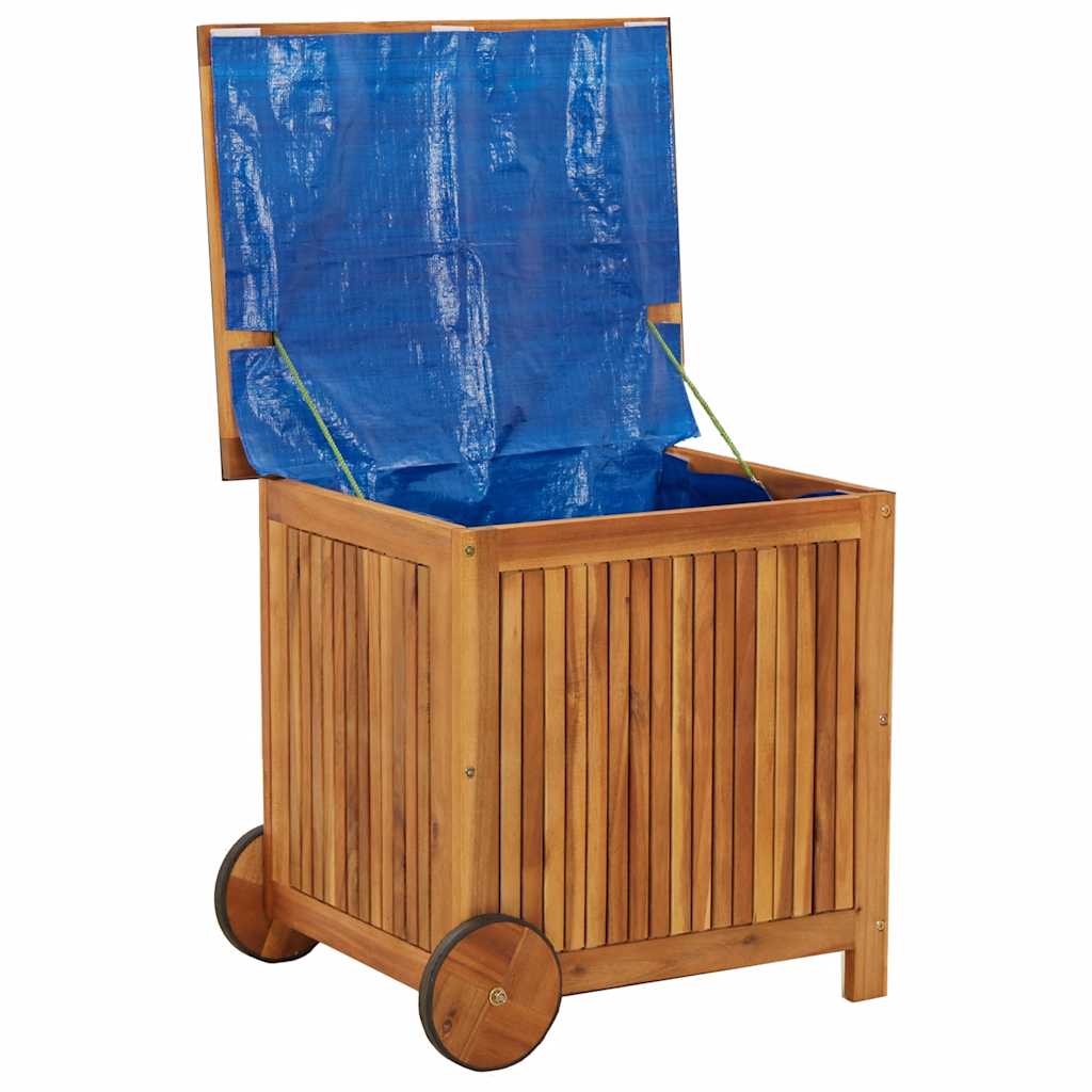 Dynbox Med Hjul Massivt Akaciaträ
