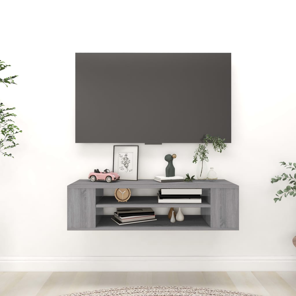 Väggmonterad Tv-Bänk 100X30X26,5 Cm Konstruerat Trä