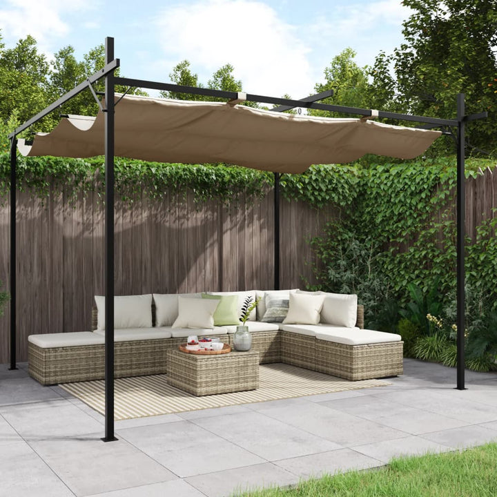 Pergola Med Infällbart Tak