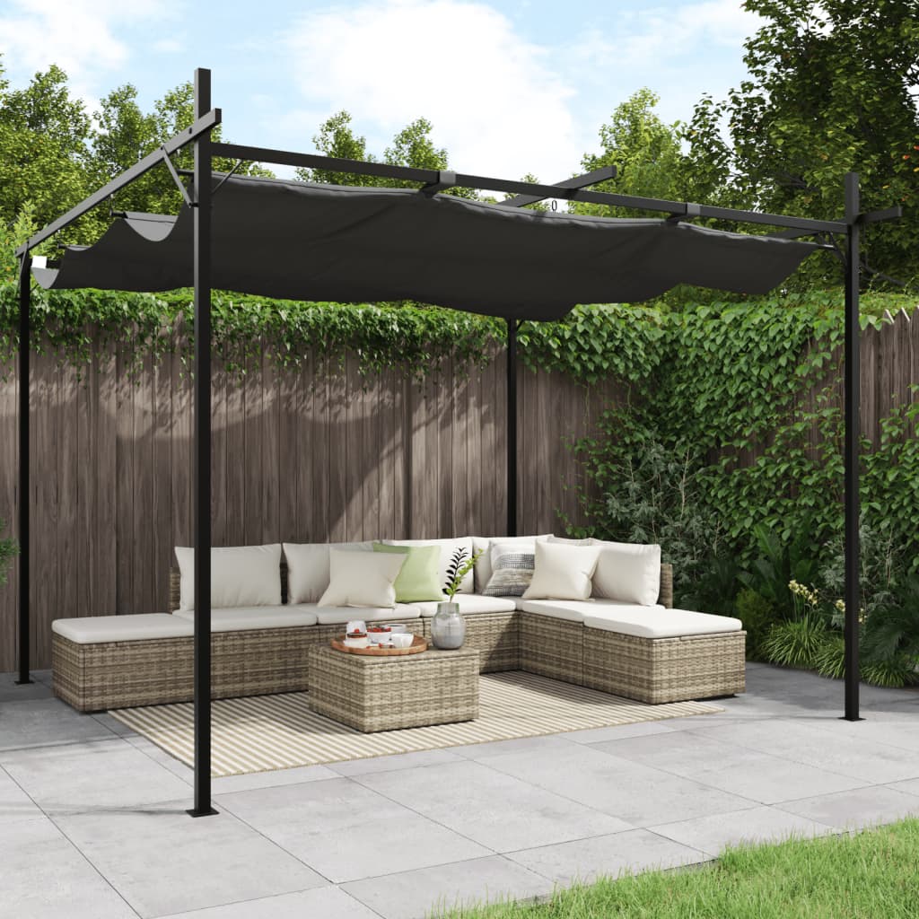 Pergola Med Infällbart Tak