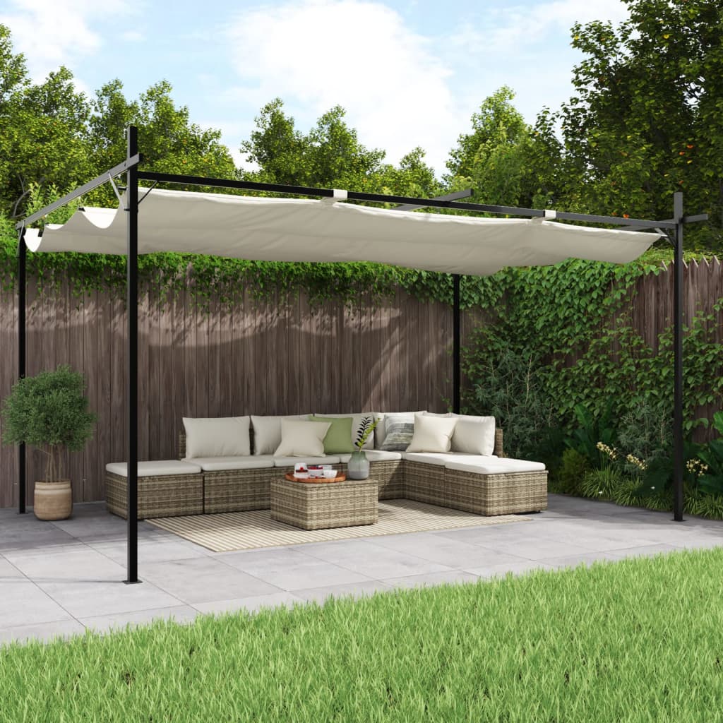 Pergola Med Infällbart Tak