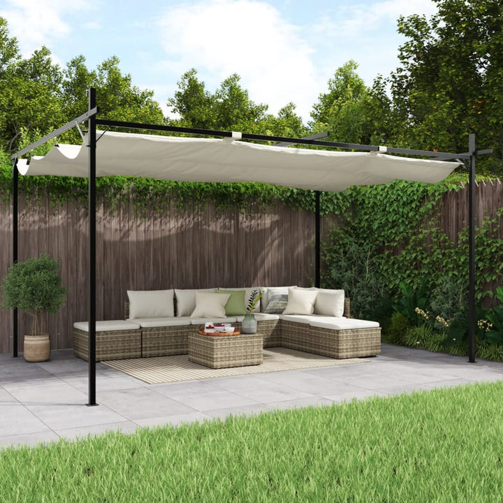 Pergola Med Infällbart Tak