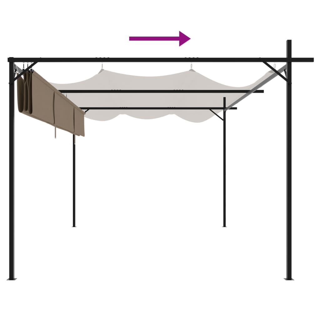 Pergola Med Infällbart Tak