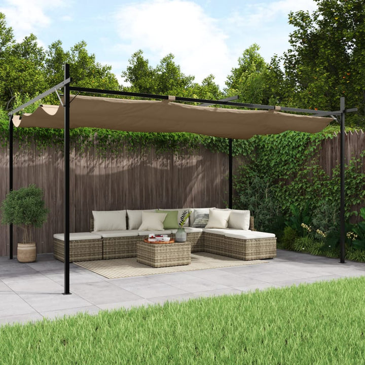 Pergola Med Infällbart Tak