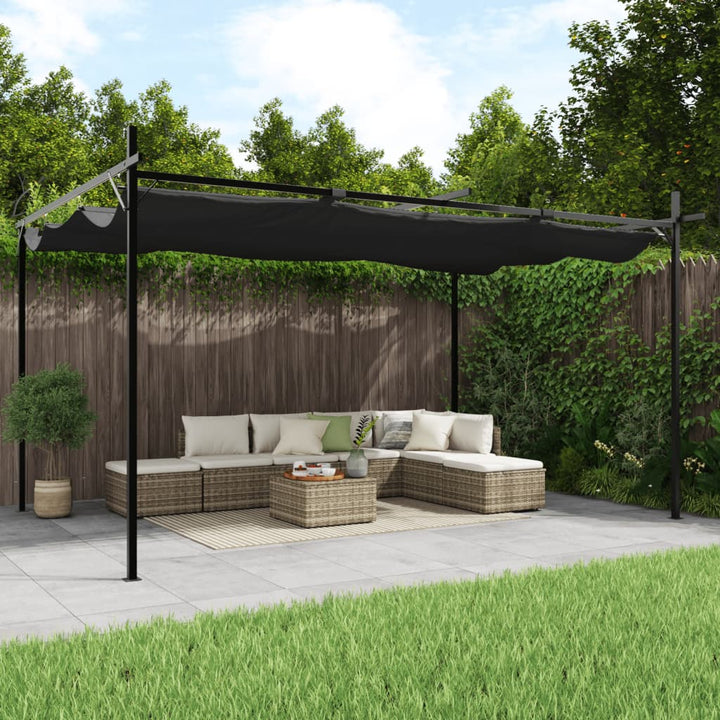 Pergola Med Infällbart Tak