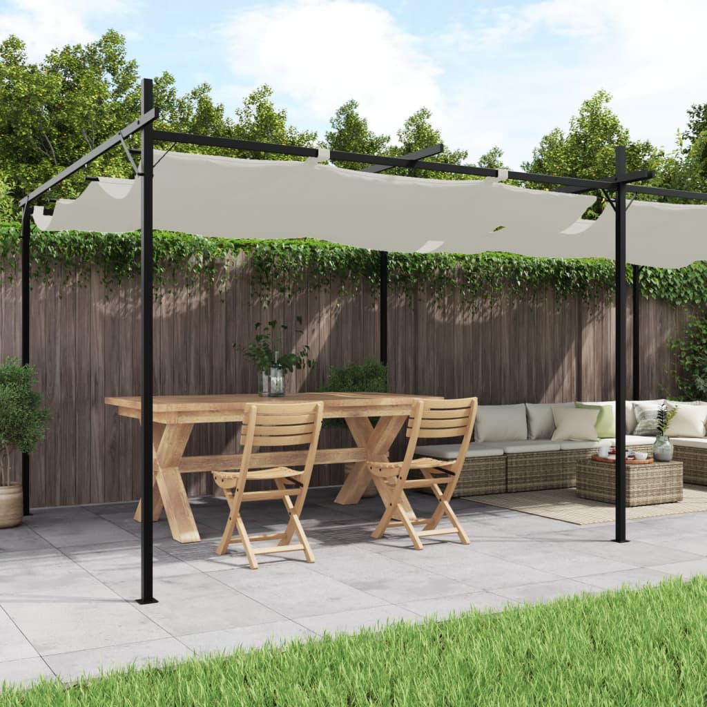 Pergola Med Infällbart Tak