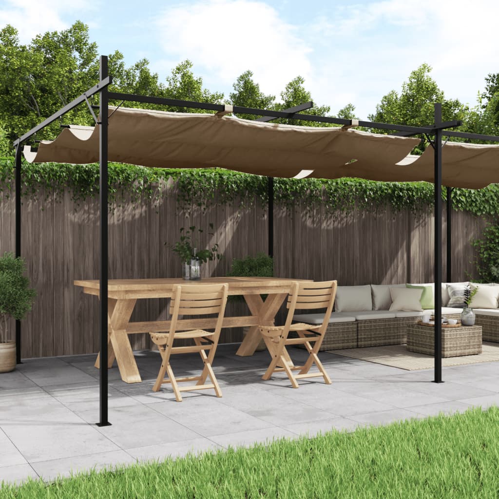 Pergola Med Infällbart Tak