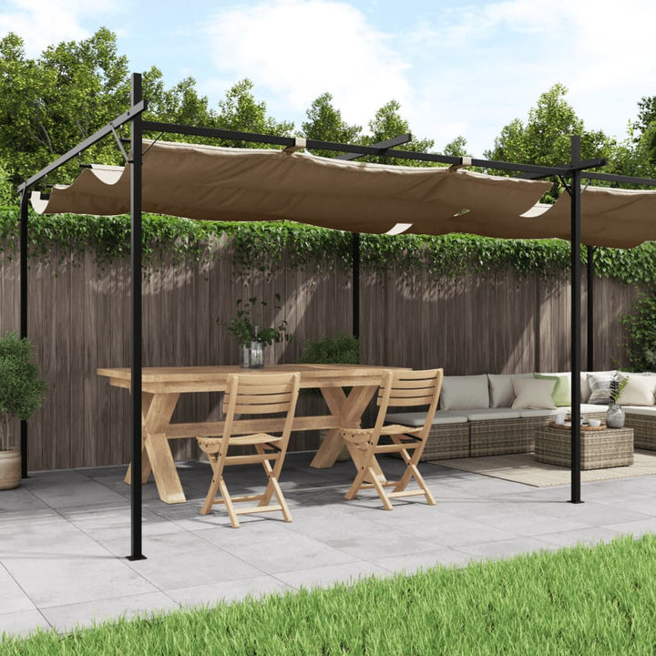 Pergola Med Infällbart Tak