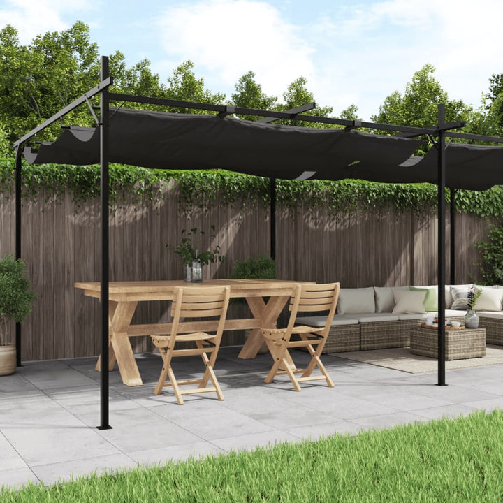 Pergola Med Infällbart Tak