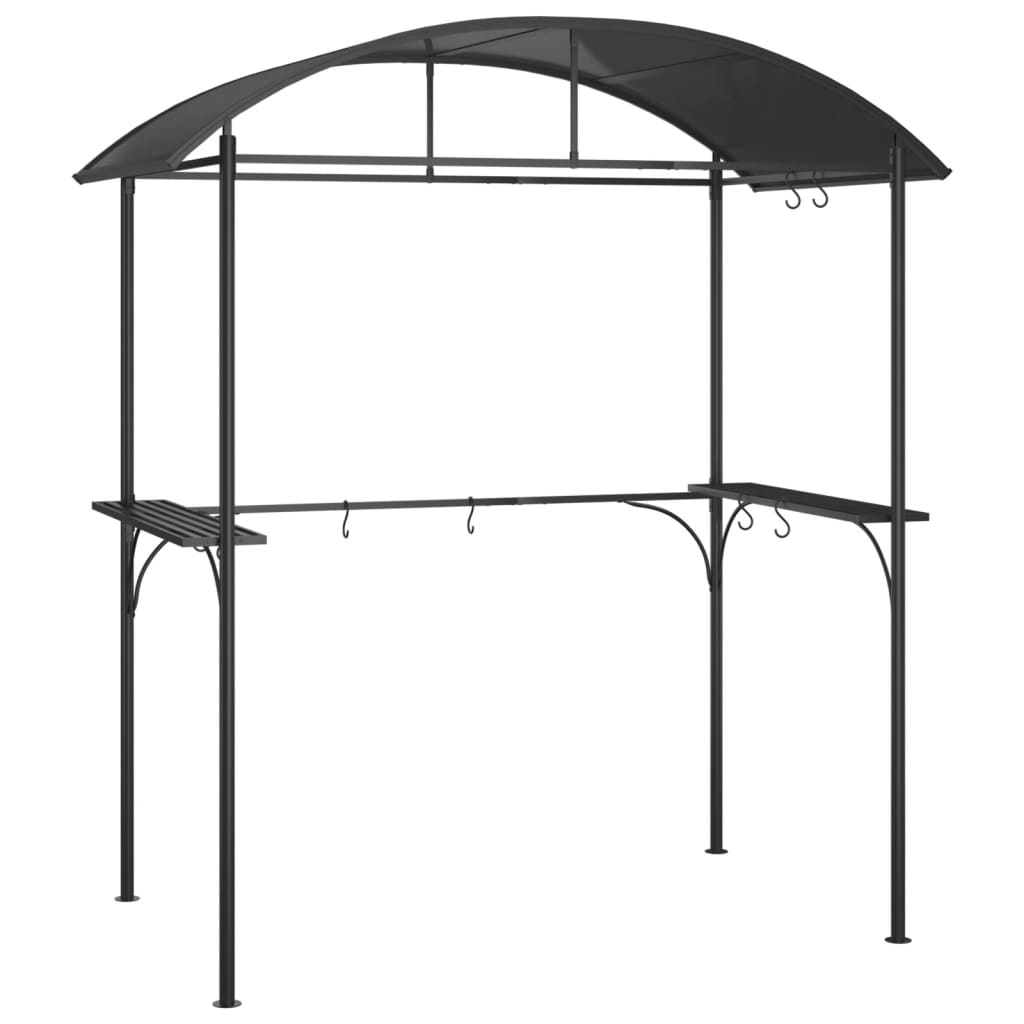 Tak För Grill Med Sidohyllor Antracit 220X115X230 Cm Stål