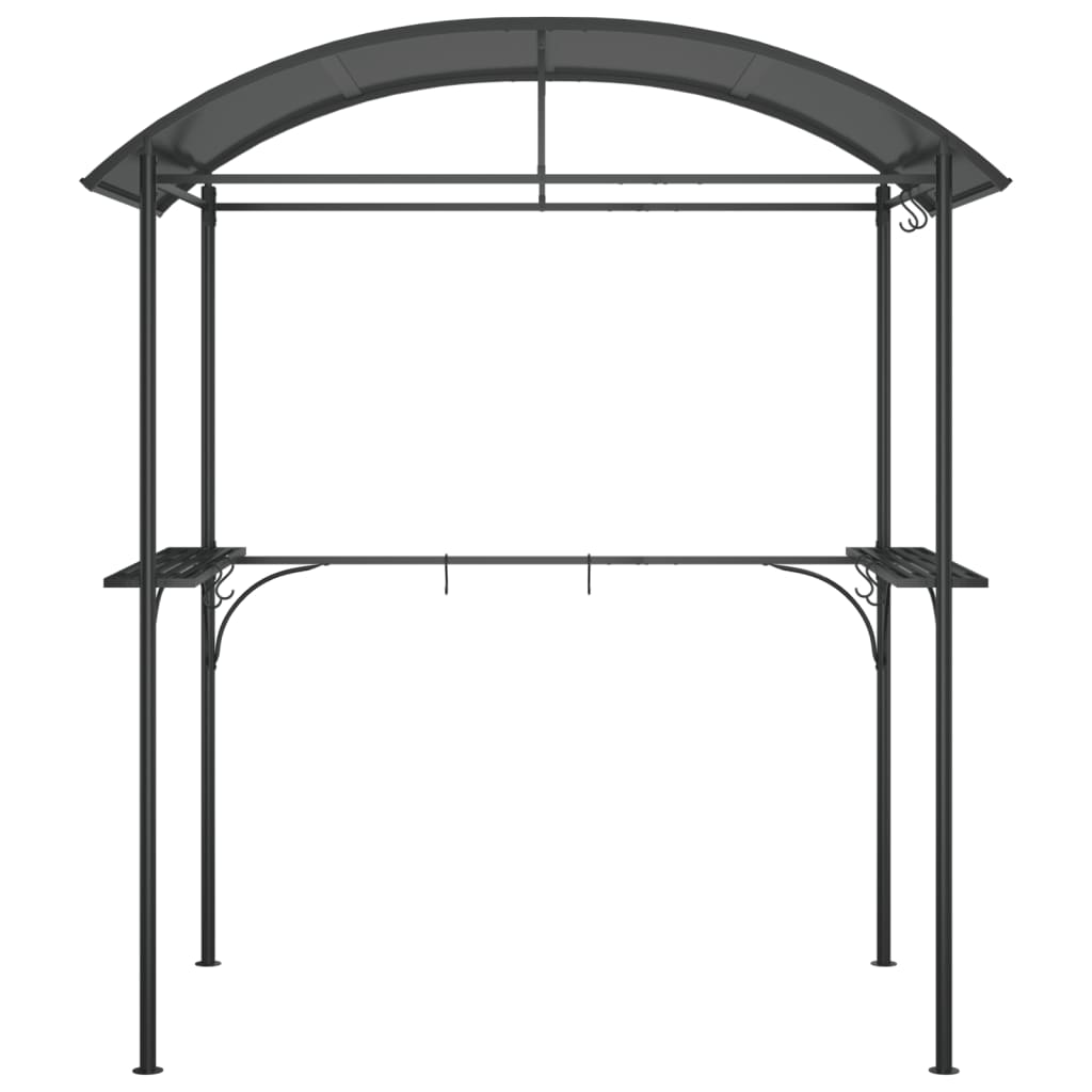 Tak För Grill Med Sidohyllor Antracit 220X115X230 Cm Stål